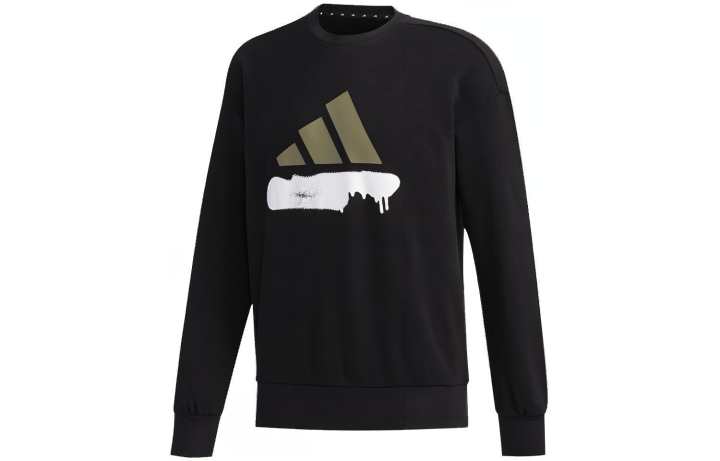 Adidas Adidas Sweatshirts Men's Black Crew Neck Moderate Regular