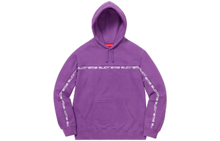 Supreme Supreme Text Stripe Hooded Sweatshirt
