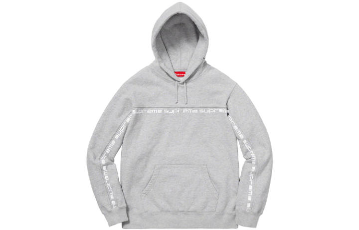 Supreme Supreme Text Stripe Hooded Sweatshirt