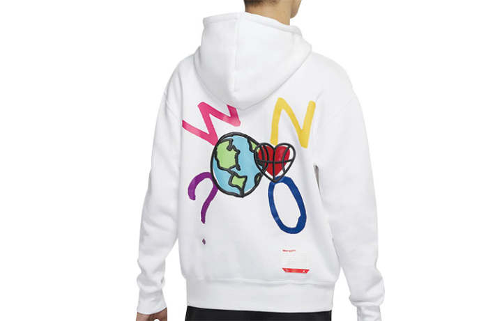 Jordan Jordan Sweatshirts Men's White Hooded Moderate Regular