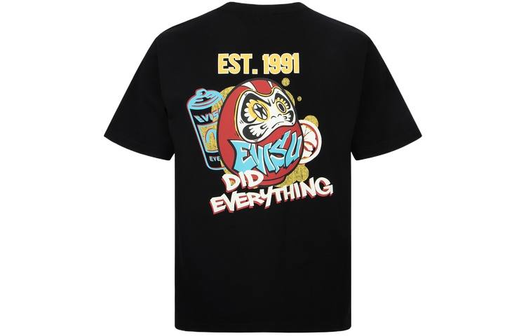 EVISU T Shirts Men's Crew Neck Moderate Straight Fit