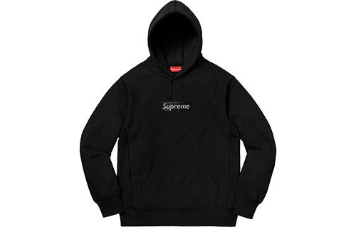 Supreme Supreme X Swarovski Box Logo Hooded Sweatshirt