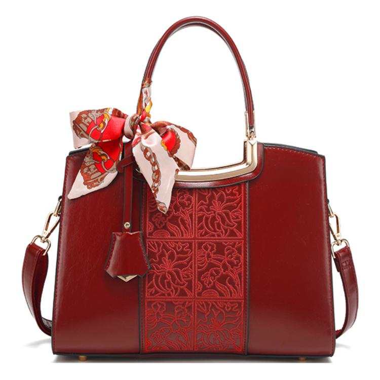 PAYOT Microfiber Synthetic Leather Shoulder Bag, Crossbody Bag, Handbag Regular Women's Dark Burgundy
