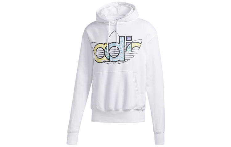 Adidas Originals Thickened And Fleece Lined Pullover Sweatshirt Men's White