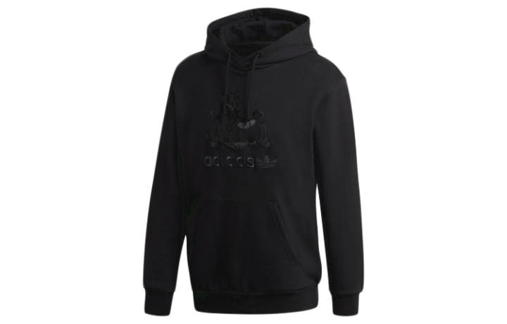 Adidas Adidas Sweatshirts Men's Black Hooded Moderate Regular