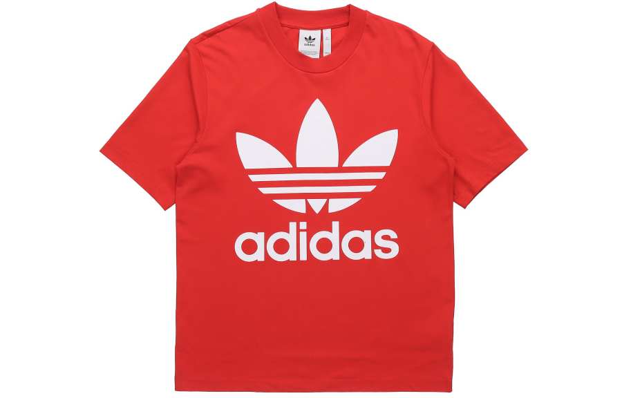 Adidas Originals Drop Shoulder Sleeve T Shirt Men's Red