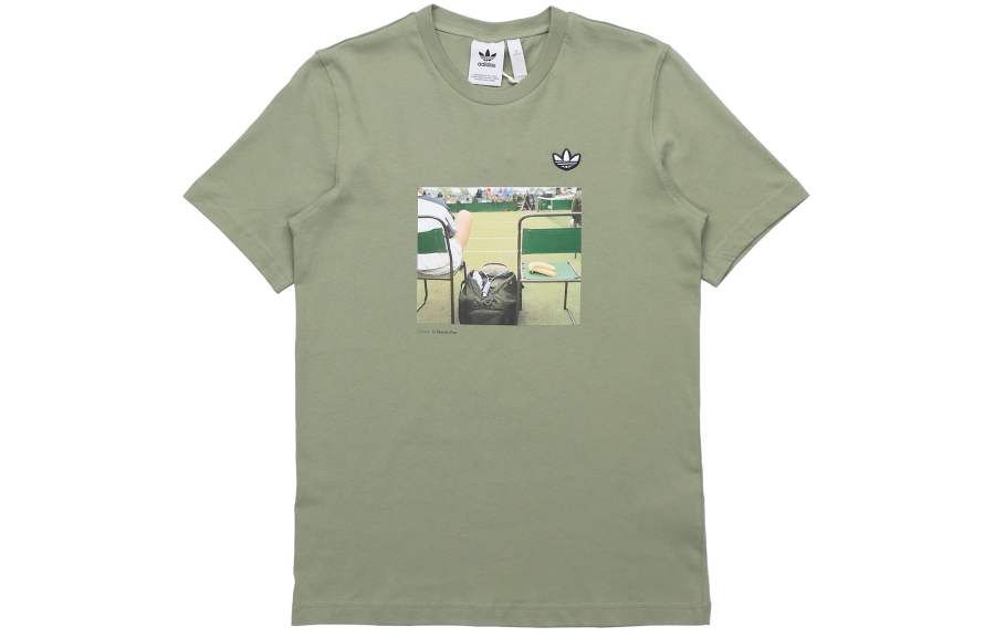 Adidas Originals T Shirts Men's Crew Neck Moderate Straight Fit