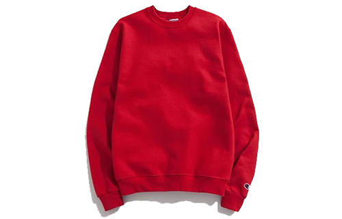 Champion Champion Cuff Single Label Fleece Lined Pullover Sweatshirt US Version Unisex Red