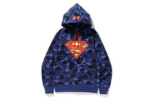 A BATHING APE Bape X Dc Superman Color Camo Pullover Hoodie