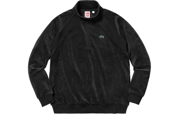 Supreme Supreme X Lacoste Velour Half Zip Track Top