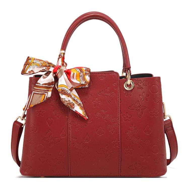 PAYOT Microfiber Synthetic Leather Handbag, Shoulder Bag, Crossbody Bag Regular Women's Burgundy