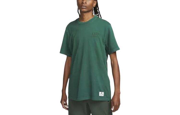 Nike Nike T Shirts Men's Green Crew Neck Moderate Straight Fit