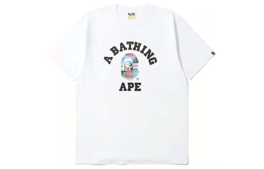 A BATHING APE Bape Patchwork College Tee