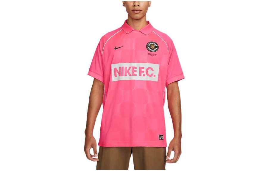 Nike Nike T Shirts Men's Pink Polo Collar Moderate Straight Fit