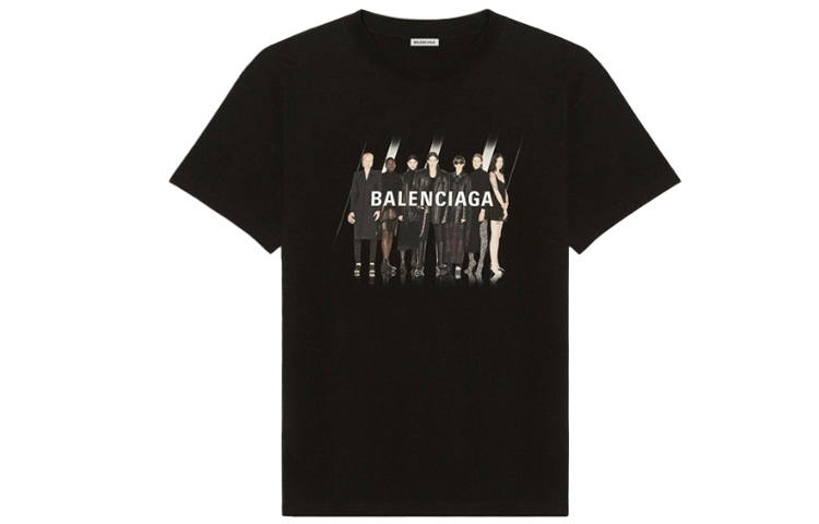 Balenciaga T Shirt Regular Fit Unisex Black