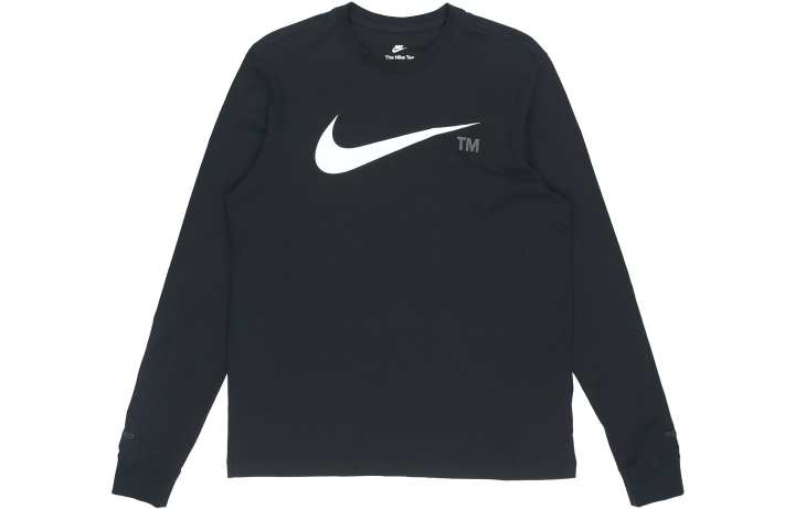 Nike Nike T Shirts Men's Black Crew Neck Moderate Straight Fit