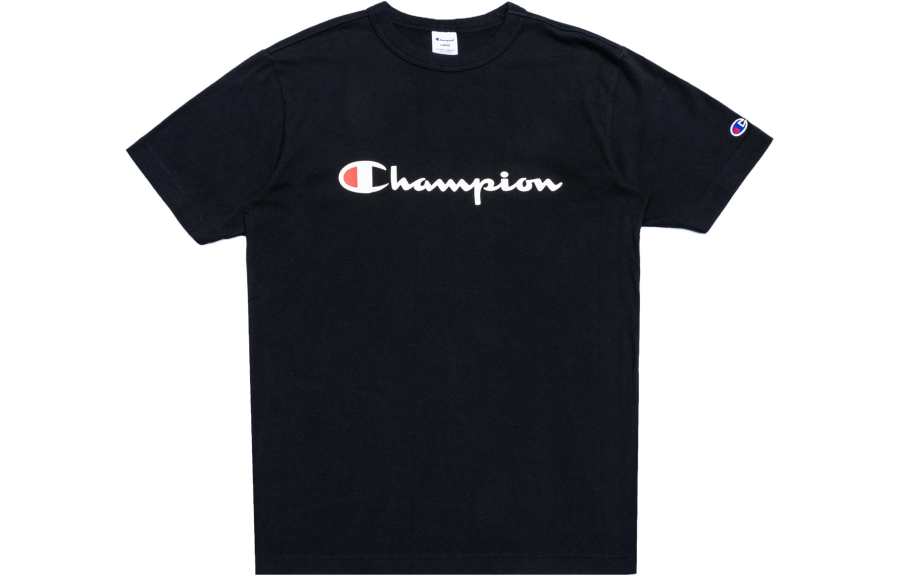 Champion Logo Short-Sleeved T-Shirt Unisex Black