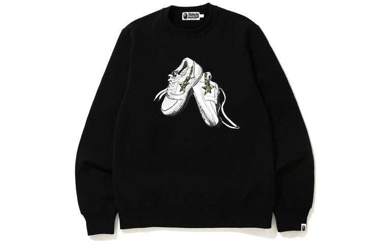 A BATHING APE Bape Abc Camo Bapesta Crewneck