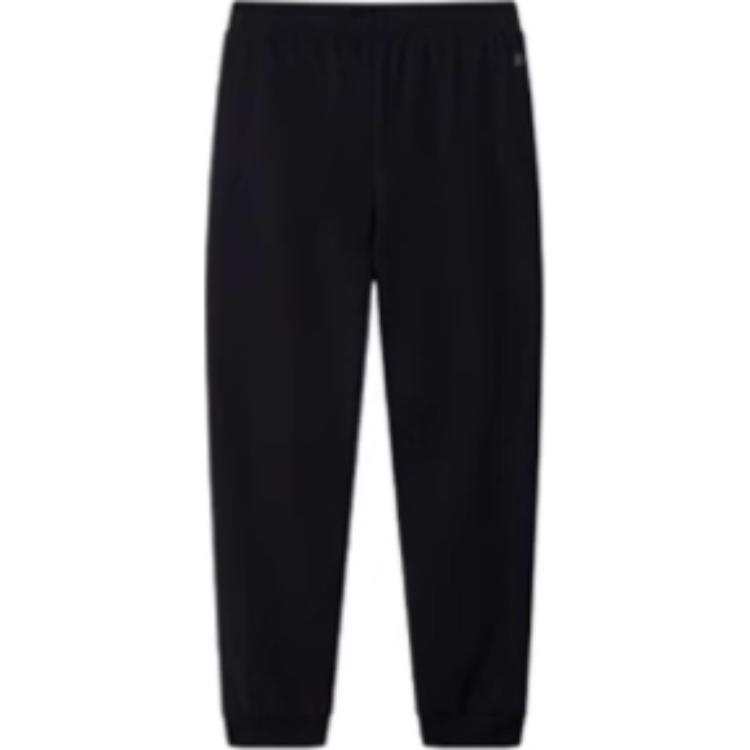 361° Casual Minimalist Style Solid Color Cuffed Loose Fit Knitted Sweatpants Men's Super Black