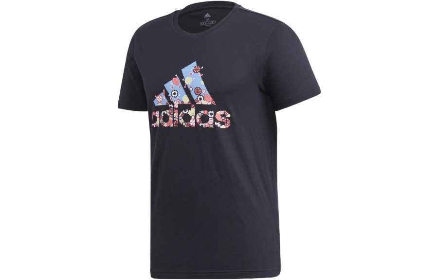 Adidas Adidas T Shirts Men's Black Crew Neck Moderate Straight Fit