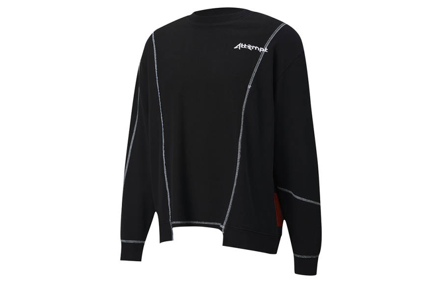 PUMA X ATTEMPT Sweatshirts Men's Black Crew Neck Moderate Regular
