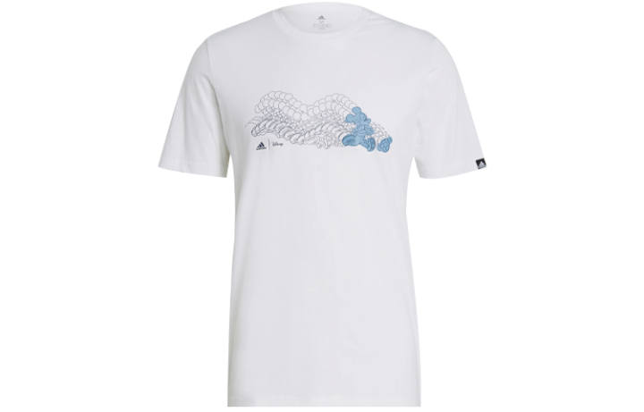Adidas Adidas X Disney T Shirts Men's White Crew Neck Moderate Straight Fit