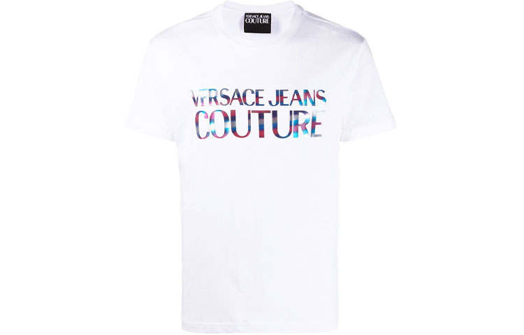 Versace Jeans Couture rainbow logo printed T-shirt