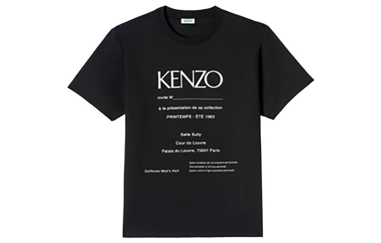 KENZO T Shirts Men's Black Crew Neck Moderate Straight Fit