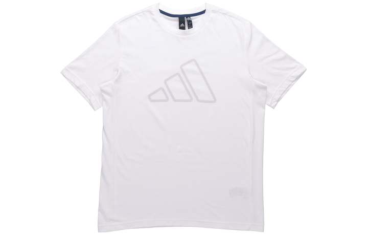 Adidas Adidas T Shirts Men's White Crew Neck Moderate Straight Fit