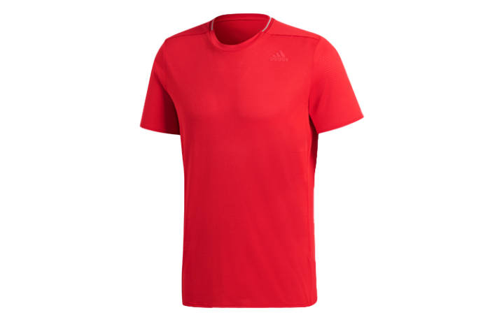 Adidas Adidas T Shirts Men's Light Scarlet Crew Neck Moderate Straight Fit