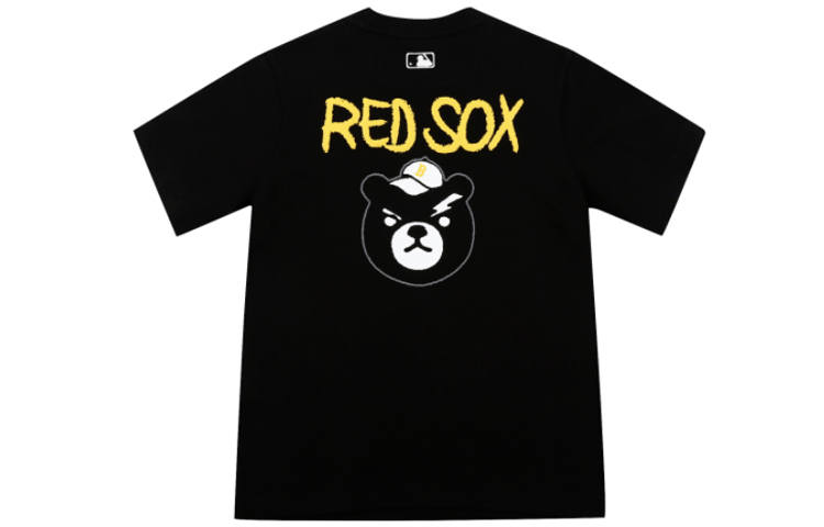 MLB MLB T Shirts Unisex Black Crew Neck Moderate Straight Fit