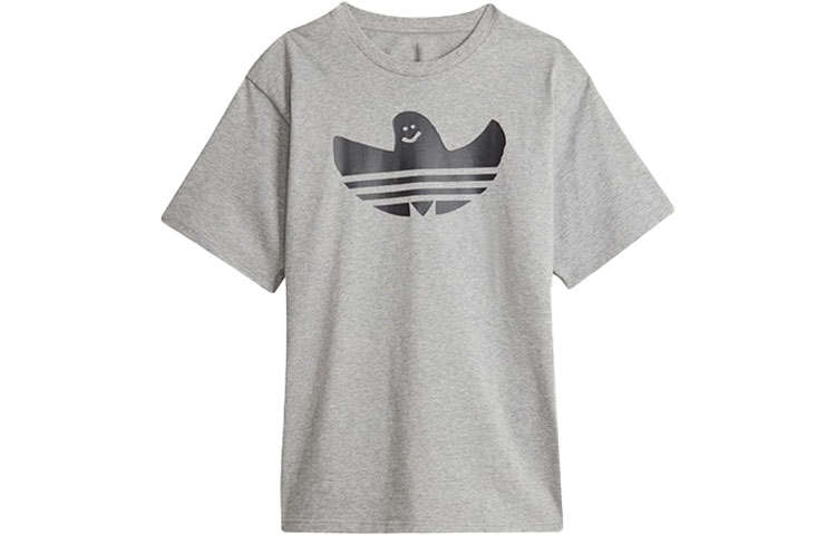 Adidas Originals SST T Shirts Unisex Heather Gray Crew Neck Moderate Straight Fit