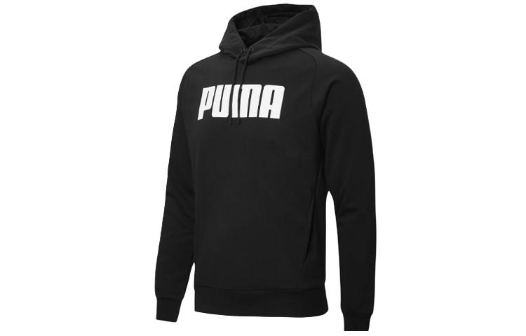 PUMA PUMA Sweatshirts Men's Black Hooded Moderate Regular