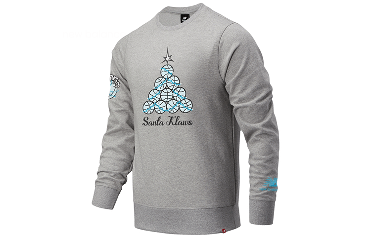 New Balance New Balance T Shirts Men's Gray Crew Neck Moderate Straight Fit