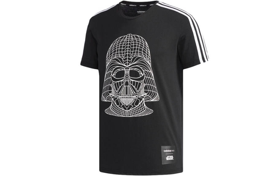 Adidas Neo T Shirts Men's Black Crew Neck Moderate Straight Fit