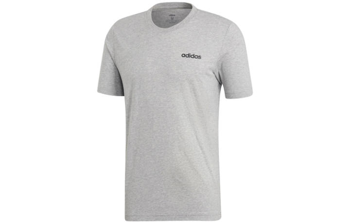 Adidas Adidas T Shirts Men's Medium Heather Gray/Black Crew Neck Moderate Straight Fit