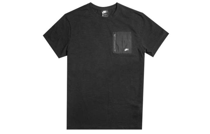 Nike Nike T Shirts Men's Black Crew Neck Moderate Straight Fit