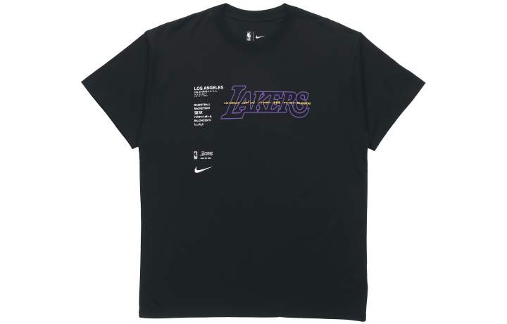 Nike Nike NBA T Shirts Men's Black Crew Neck Moderate Straight Fit