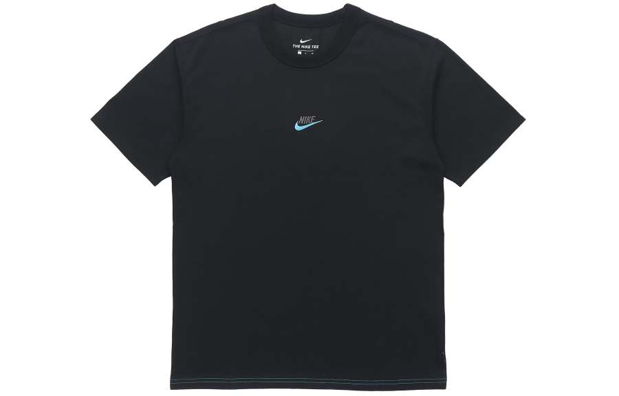 Nike Nike T Shirts Men's Black Crew Neck Moderate Straight Fit