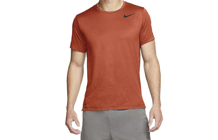 Nike Nike T Shirts Men's Orange Crew Neck Moderate Straight Fit