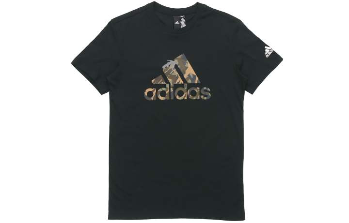 Adidas Adidas Set in Sleeve T Shirt Men's Black