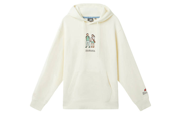 New Balance New Balance Sweatshirts Unisex White Hooded Moderate Regular