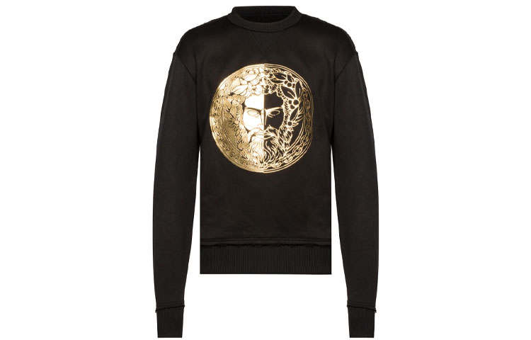 VERSACE JEANS COUTURE Crew Neck Sweatshirt Men's Black