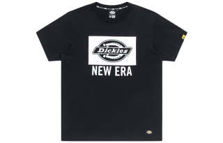 Dickies X New Era T Shirts Unisex Black Crew Neck Moderate Straight Fit