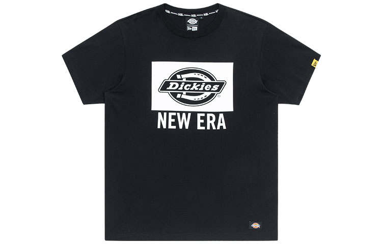 Dickies X New Era T Shirts Unisex Black Crew Neck Moderate Straight Fit
