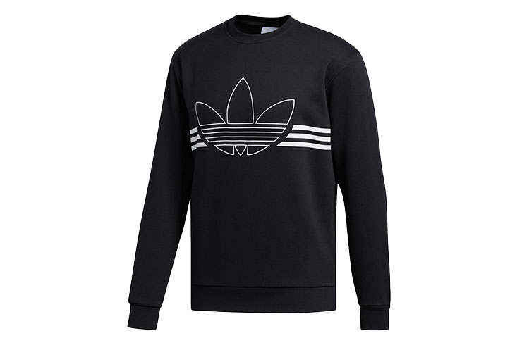 Adidas Originals Sweatshirts Men's Black Crew Neck Moderate Regular