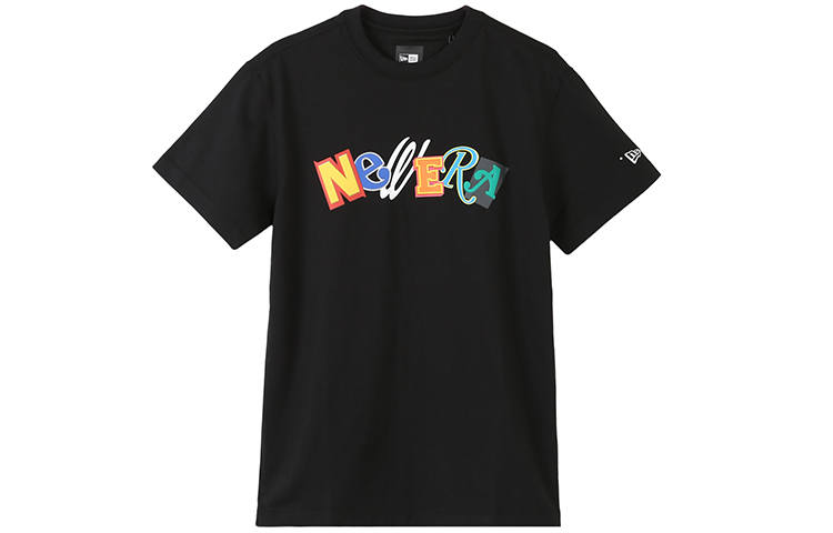 New Era Straight T-Shirt Unisex Black