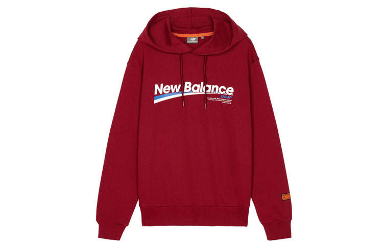 New Balance New Balance Sweatshirts Unisex Burgundy Hooded Moderate Regular