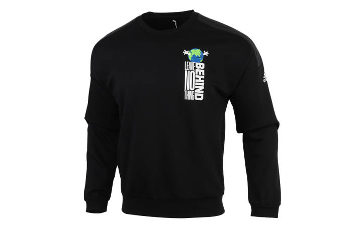 Adidas Adidas Sweatshirts Men's Black Crew Neck Moderate Regular