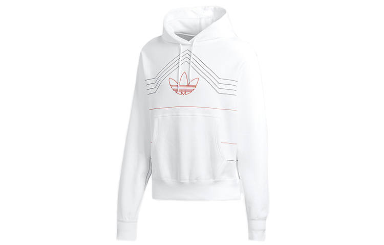 Adidas Originals Sweatshirts Men's White Hooded Moderate Regular